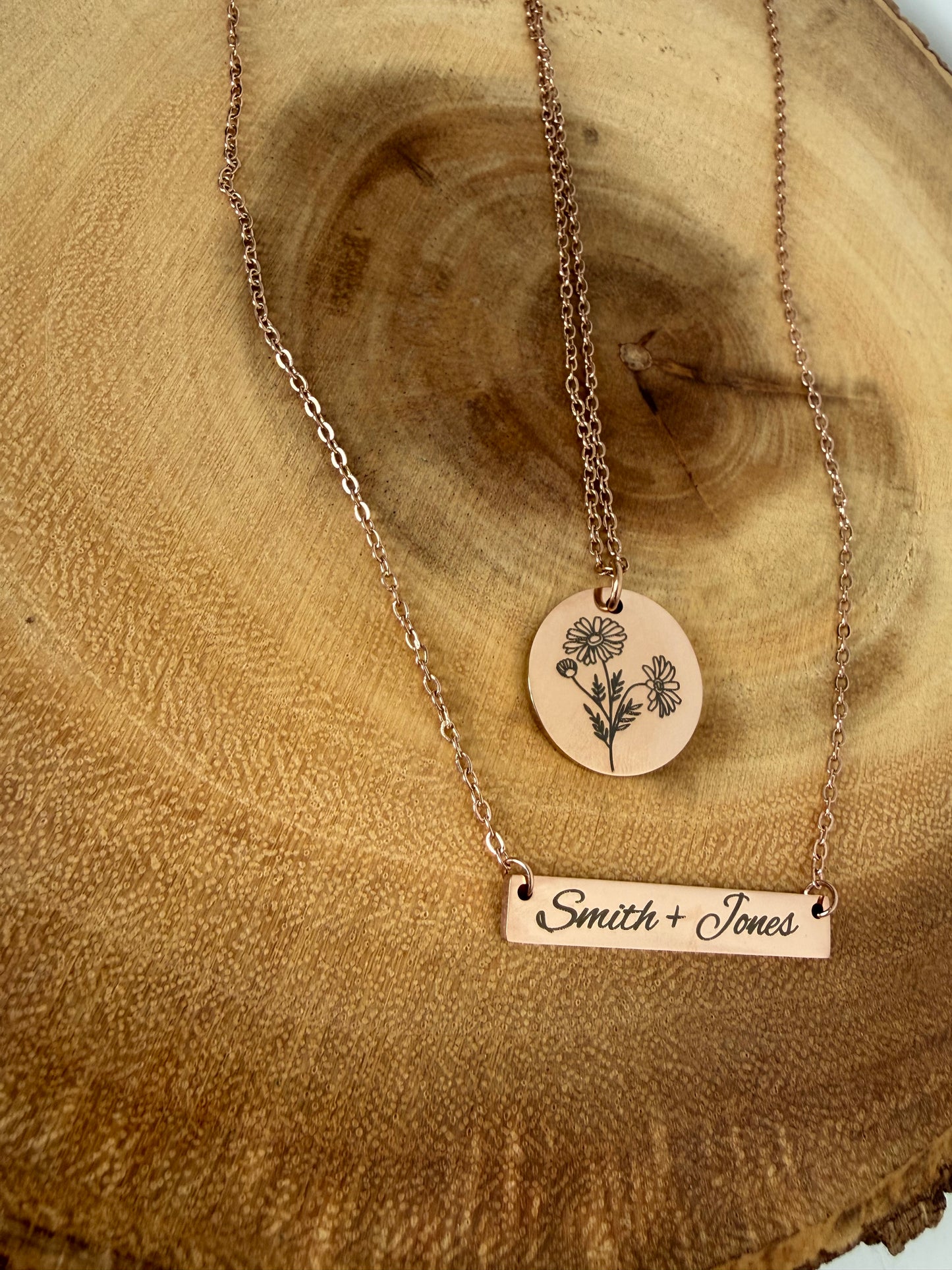 Stainless Steel Custom Bar Necklace