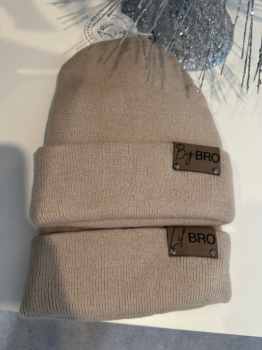 Child Toques - Beige - Big/Lil Bro