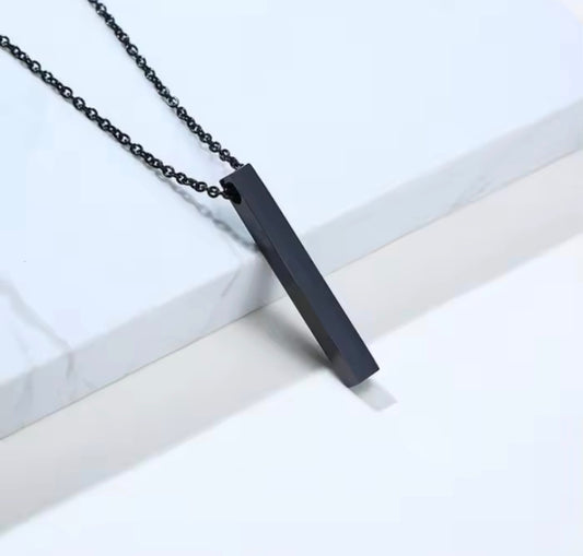 Engraved Bar Neckalce
