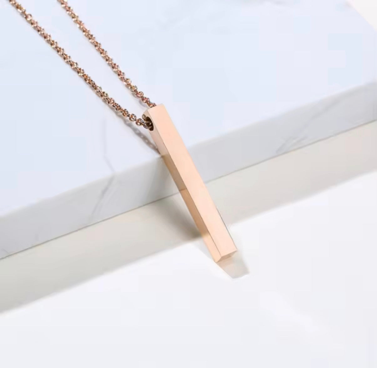 Engraved Bar Neckalce