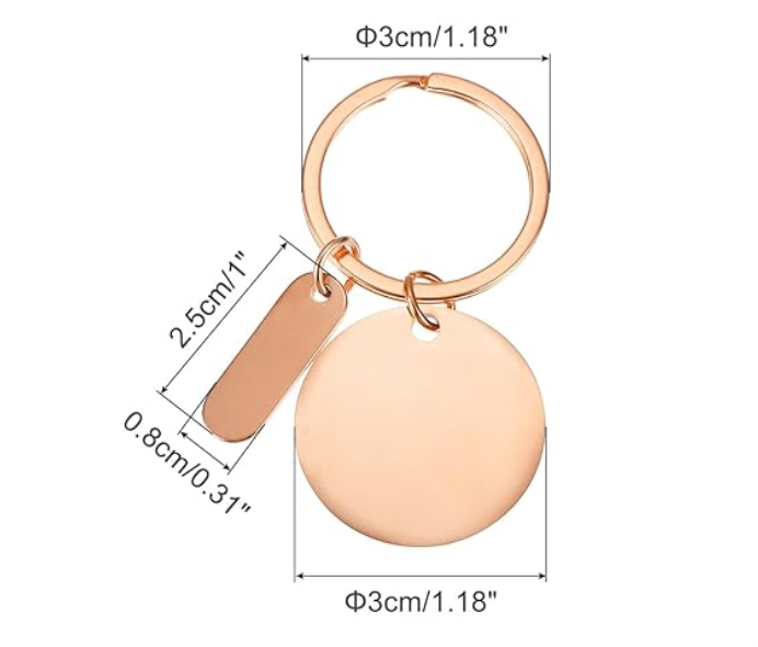 Stainless Steel Engraveable Keychain
